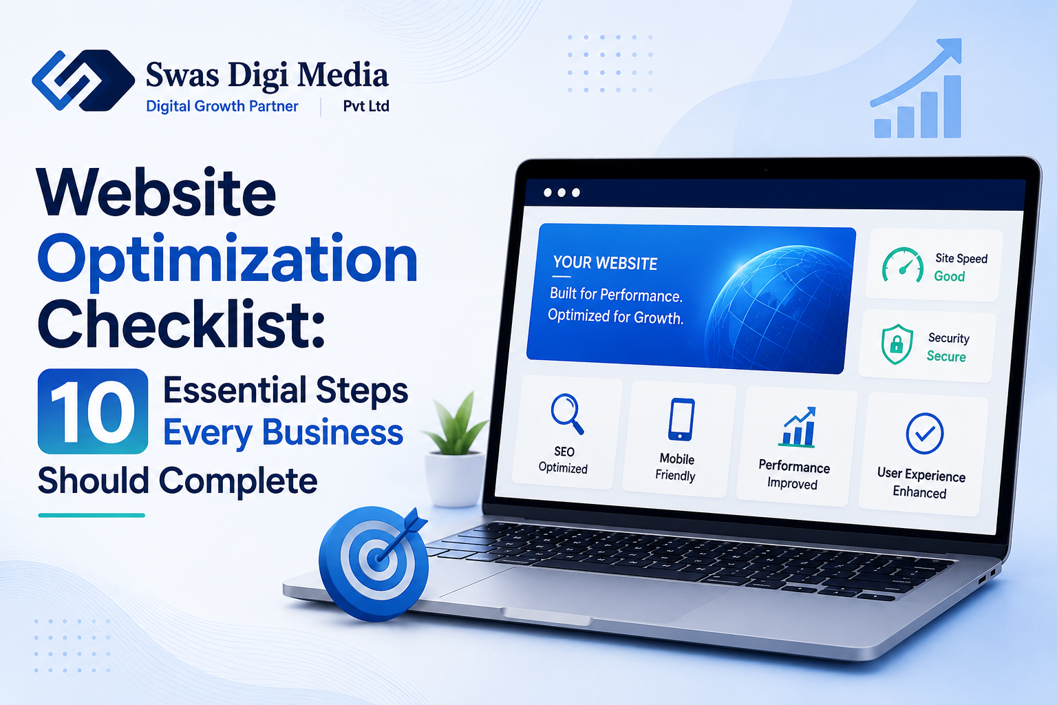 Website optimization checklist for better Google rankings by Swas Digi Media